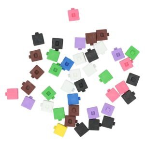 Losse koppelbare centimeterblokjes in verschillende kleuren