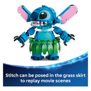 LEGO Stitch figuur met beweegbare onderdelen en grasrok