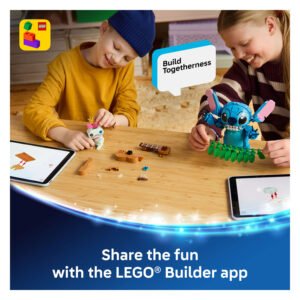 LEGO Stitch bouwset met LEGO Builder app en samen bouwen