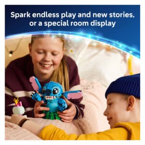 Kinderen bouwen LEGO Stitch set voor creatief speelplezier