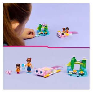 LEGO Friends Axolotl avontuur bouwset met roze boot en waterwereld