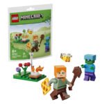 LEGO Minecraft 30732 Alex en de Strijd bij het Kampvuur met polybag, Alex, zombie, bij en kampvuur