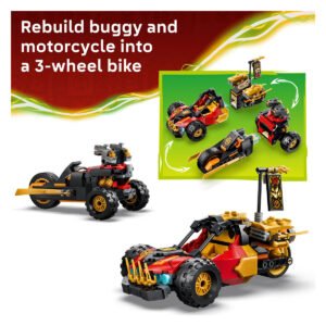 LEGO NINJAGO 71864 buggy en motor omgebouwd tot driewieler