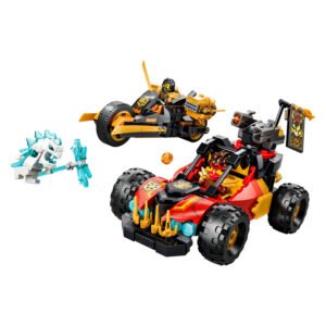 Kai's buggy, Cole's motor en IJsmonster uit LEGO NINJAGO 71864