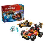 LEGO NINJAGO 71864 Kai en Cole's Combivoertuigen complete speelset met voertuigen, minifiguren en verpakking