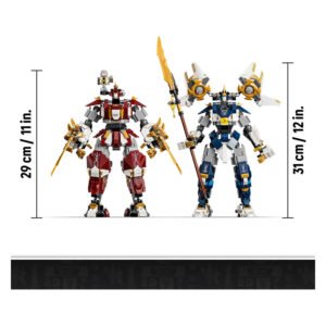 Afmetingen van de twee mecha uit LEGO NINJAGO set 71870