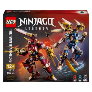 Voorkant LEGO NINJAGO 71870 De Twee Torenhoge Mecha doos vooraanzicht