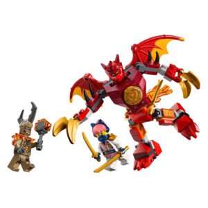 LEGO NINJAGO Kai's Drakenmecha in actie met Kai en Wyldfyre