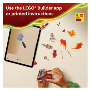 LEGO Builder app met bouwinstructies voor Kai's Drakenmecha Strijdpakket
