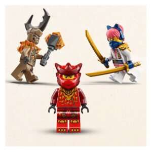 LEGO NINJAGO minifiguren Kai, Wyldfyre en Wolvenmaskerstrijder