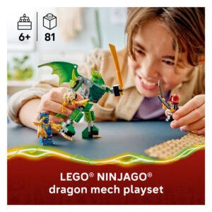 LEGO NINJAGO minifiguren met Lloyds groene drakenmecha