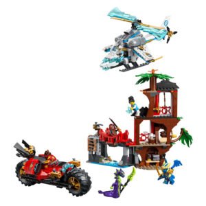 LEGO NINJAGO boomhut met ninja motor en helikopter speelset