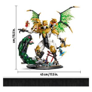 Afmetingen LEGO NINJAGO Ultra Drakenstrijd van 45 cm breed