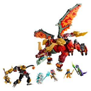 Wyldfyre's LEGO NINJAGO draak met mecha en zes minifiguren