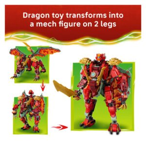 LEGO NINJAGO drakenmodel transformeert naar een mechafiguur