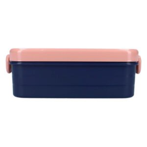 Frozen lunchbox blauw met roze deksel vooraanzicht