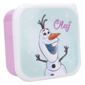 Frozen lunchbox met Olaf in roze en lichtblauw