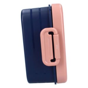 Zijaanzicht Frozen lunchbox met roze sluitclip