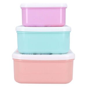 Driedelige Frozen lunchbox set in pastelkleuren