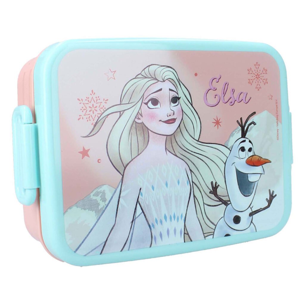 Kinderlunchbox Frozen met Elsa en Olaf en kliksluitingen Frozen Broodtrommel Let's Eat!