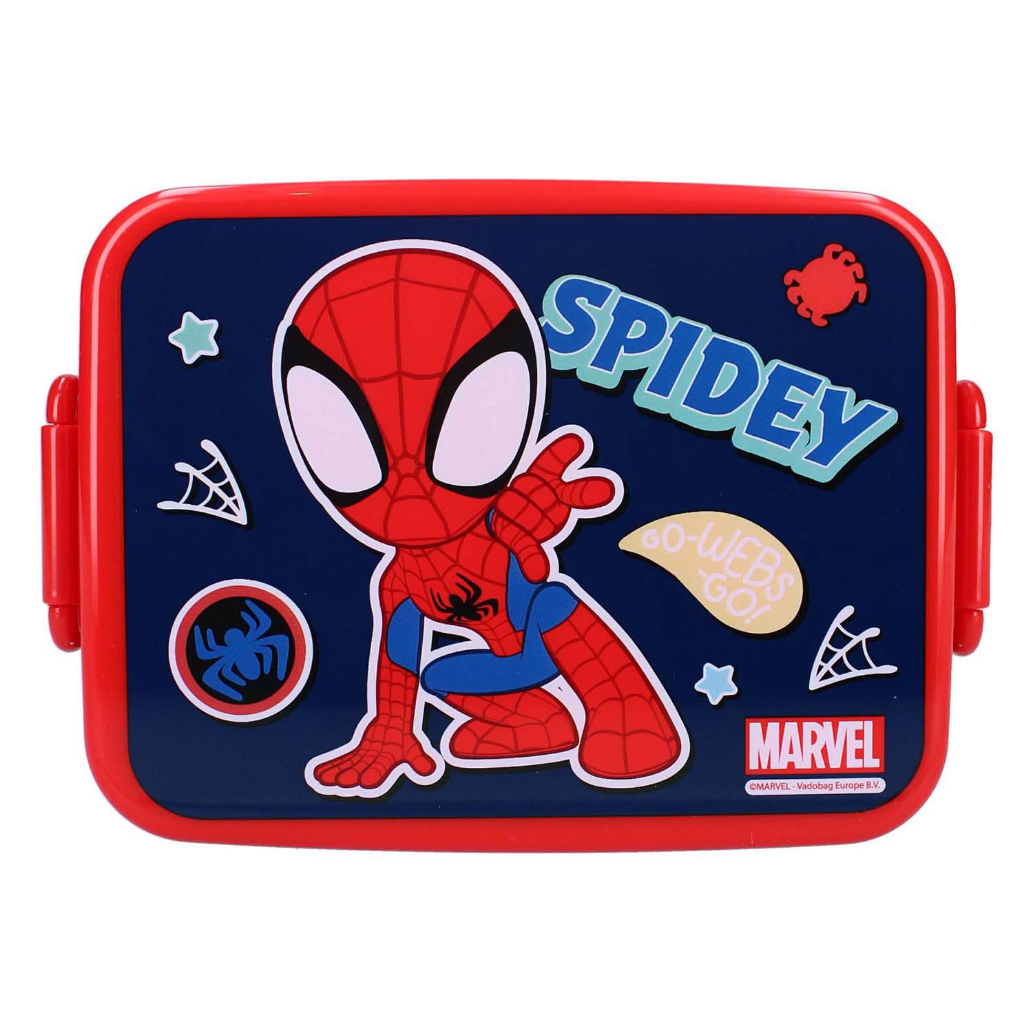 vadobag-marvel-spider-man-lunchbox-kinderen-vooraanzicht Vooraanzicht Marvel Spider-Man lunchbox voor kinderen Spidey Broodtrommel Lovely Lunch