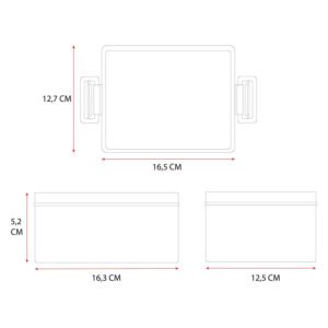 Afmetingen Spider-Man broodtrommel 16,5 x 12,7 x 5,2 cm