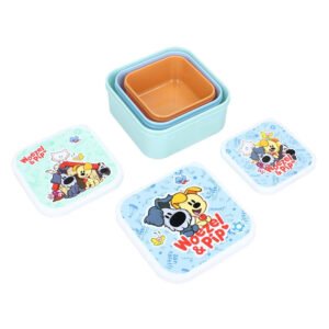 Woezel & Pip lunchbox set met drie nestbare bakjes