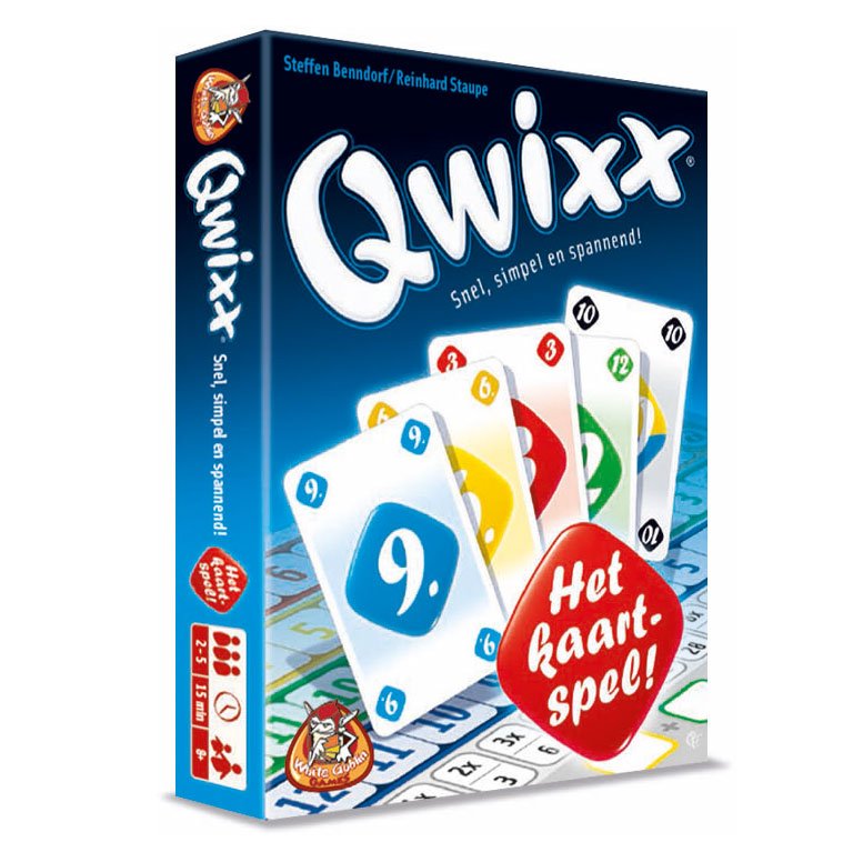 Qwixx kaartspel in speldoos voor snelle familiespellen Qwixx - Het Kaartspel